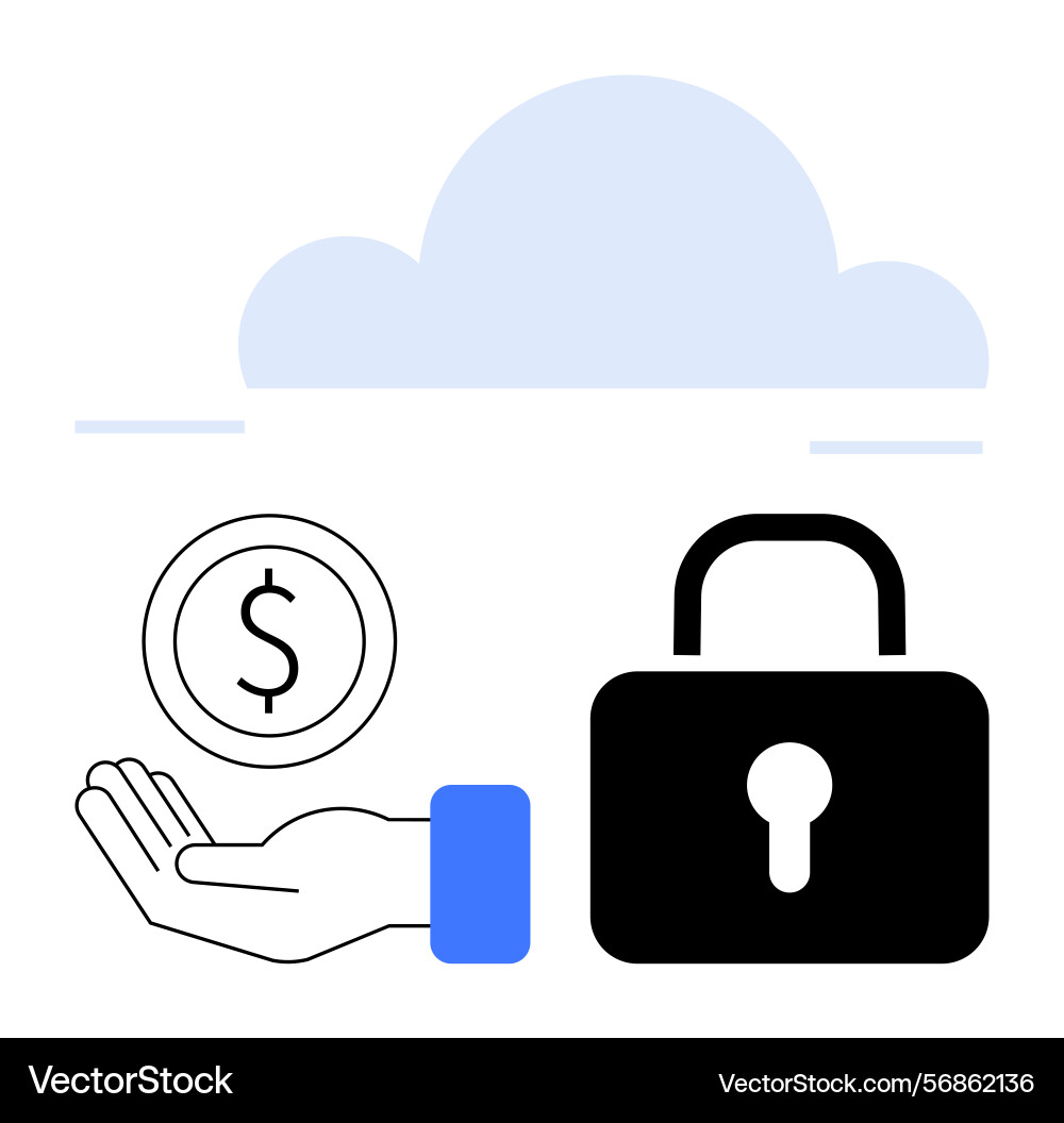 Secure cloud-based financial transactions Secure cloud-based financial transactions vector image