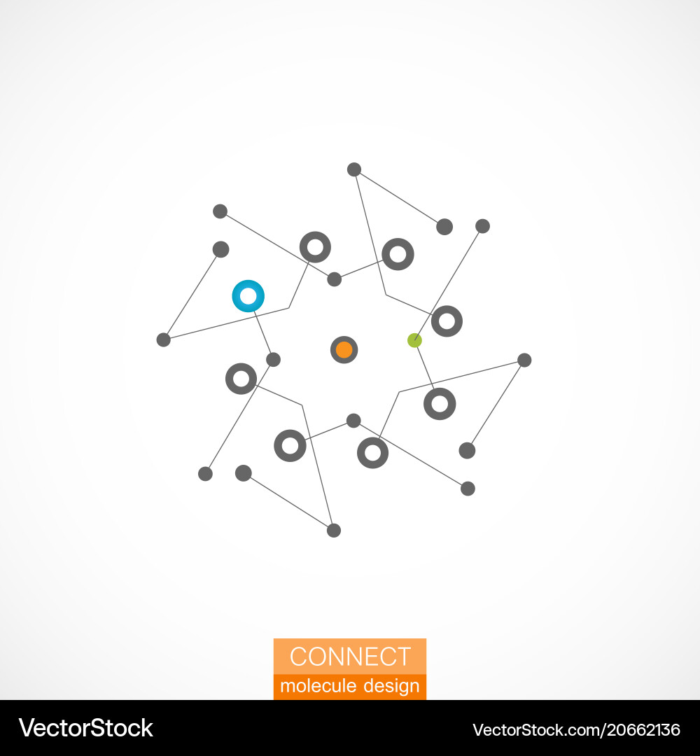 Technology concept with abstract color form Vector Image