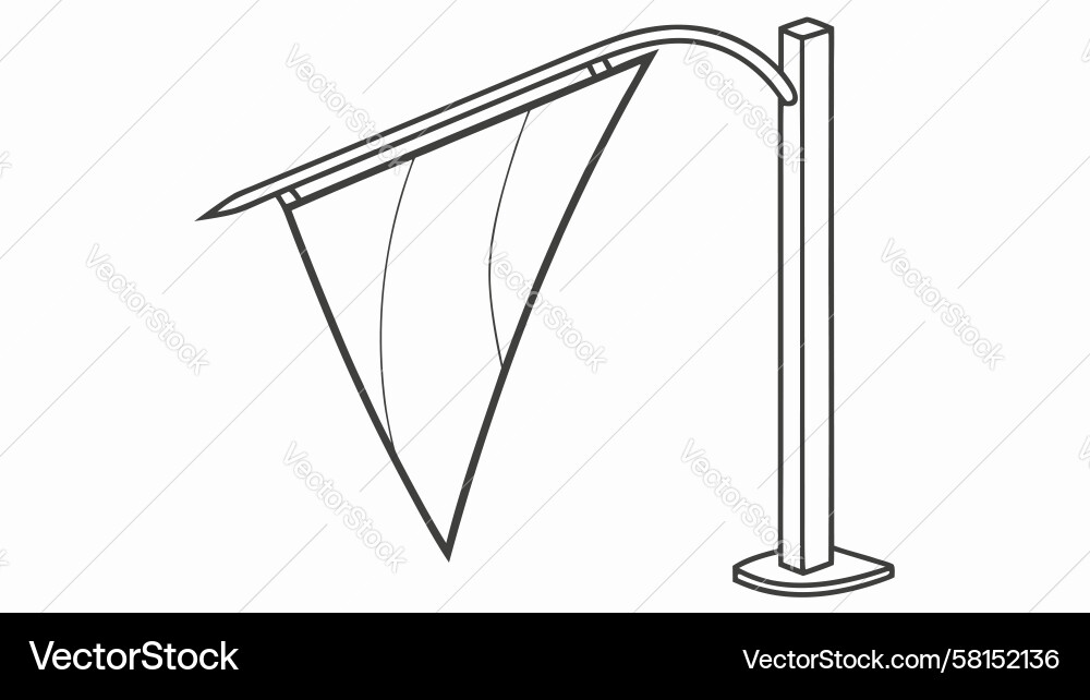 Triangular Flag on Pole Vector Image