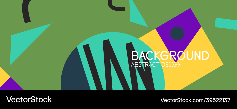 Abstract background blocks lines triangles vector image