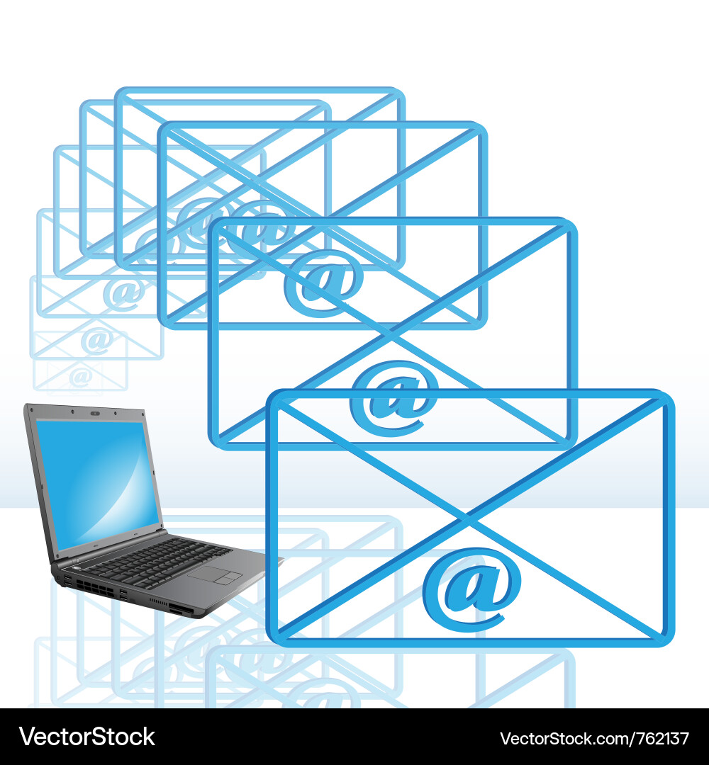Abstract computer e-mail vector image