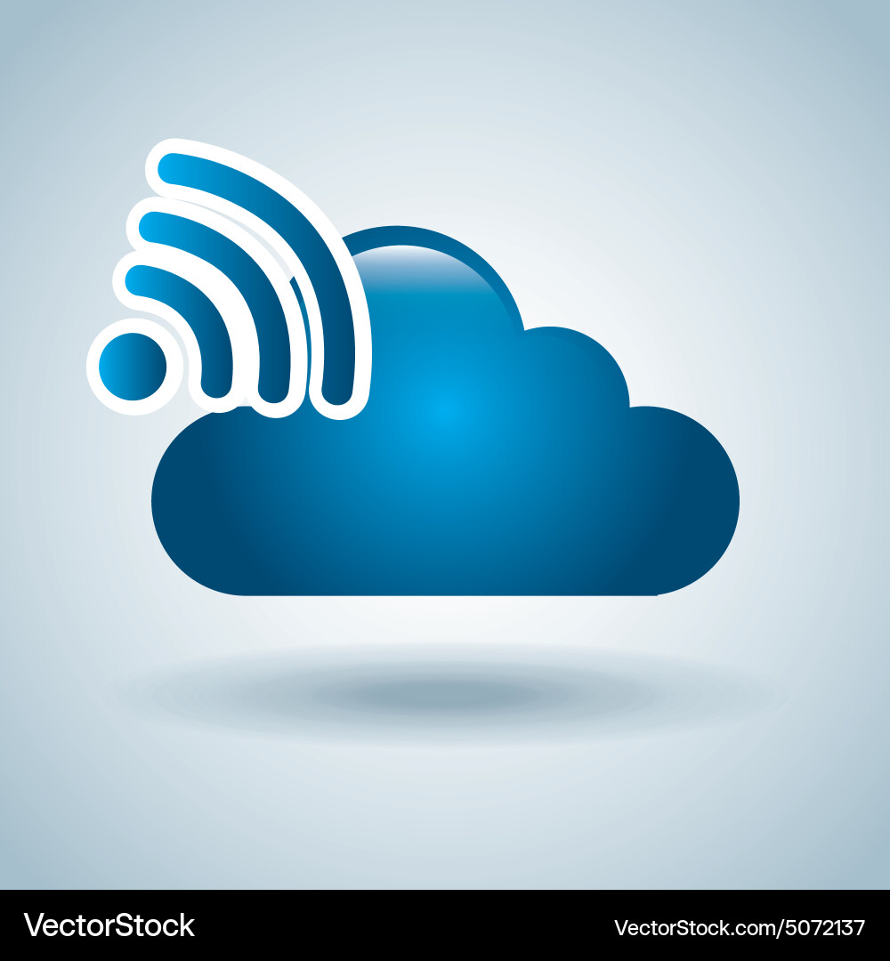 Cloud computing vector image