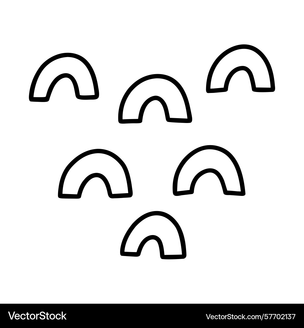 Design elements in the form of arches Vector Image
