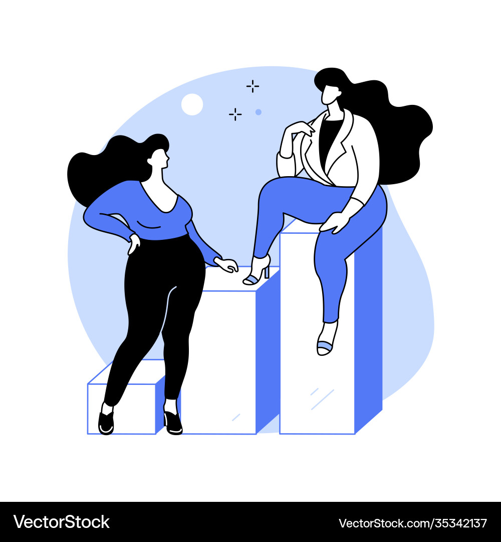 Plus size models abstract concept Plus size models abstract concept vector image