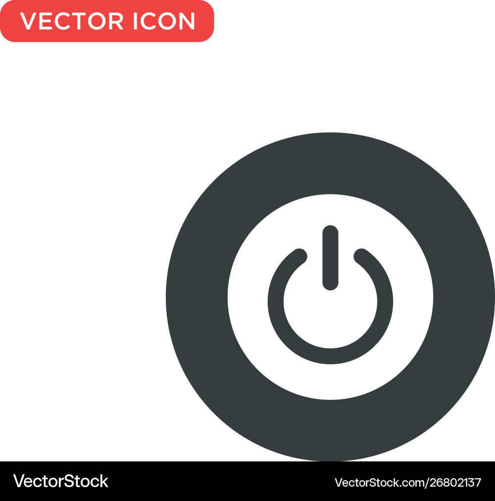 Power button icon design Power button icon design vector image
