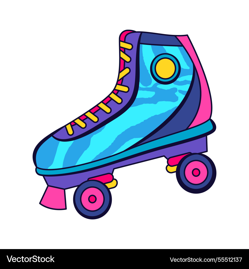 Roller icon rollerblading footwear sport Roller icon rollerblading footwear sport vector image