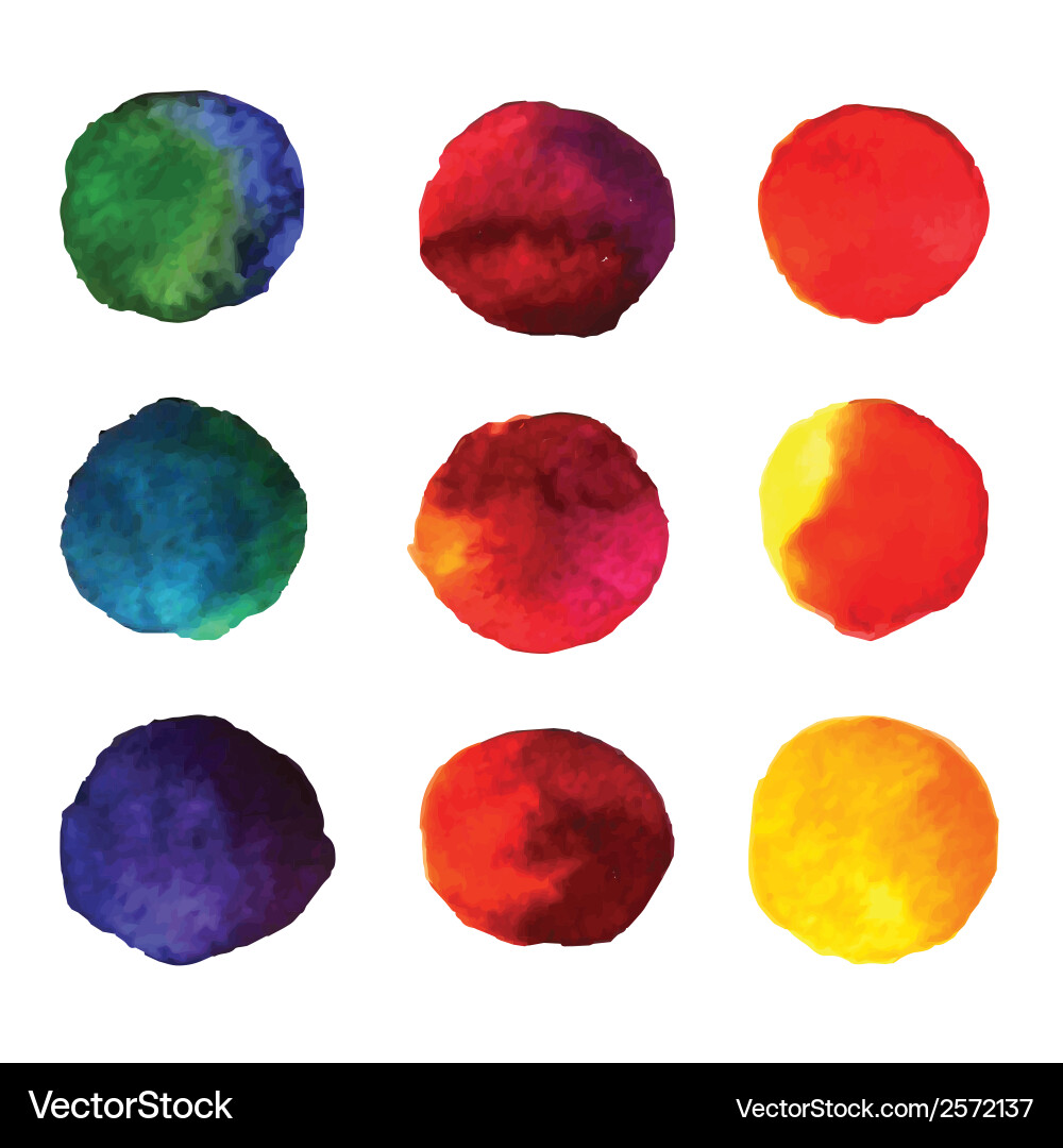 Watercolor Gradient Circles Vector Image