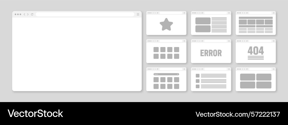 Web-Browser-Fensterseiten-Layout mit toolbar Web-Browser-Fensterseiten-Layout mit toolbar vektorbild