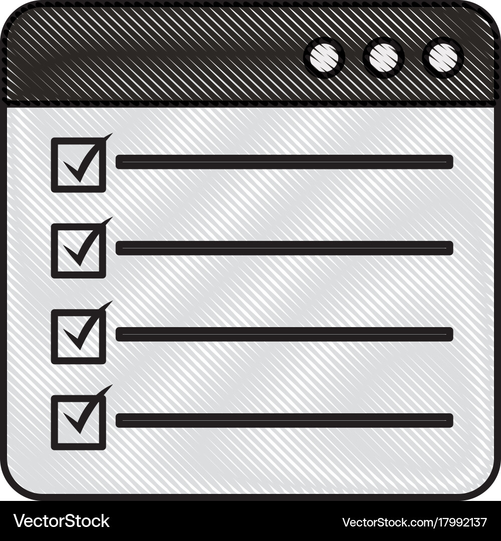 Web page check mark report list flat design vector image