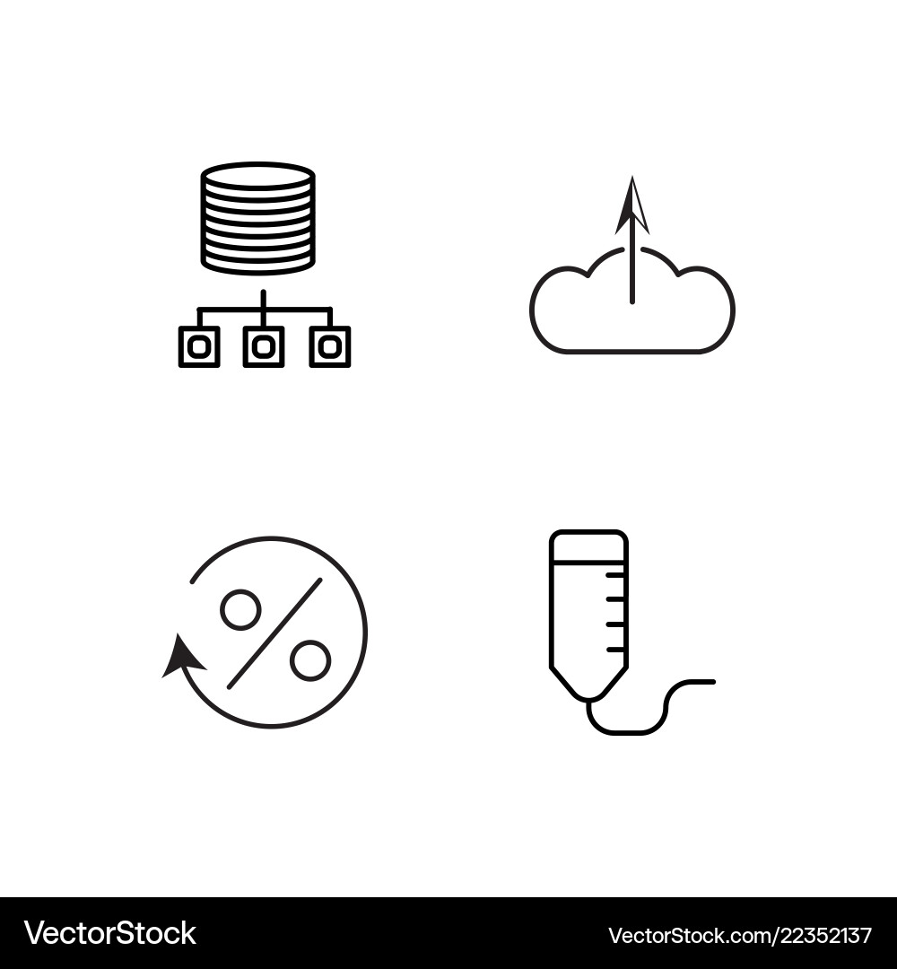 Web simple outlined icons set Web simple outlined icons set Vector Image