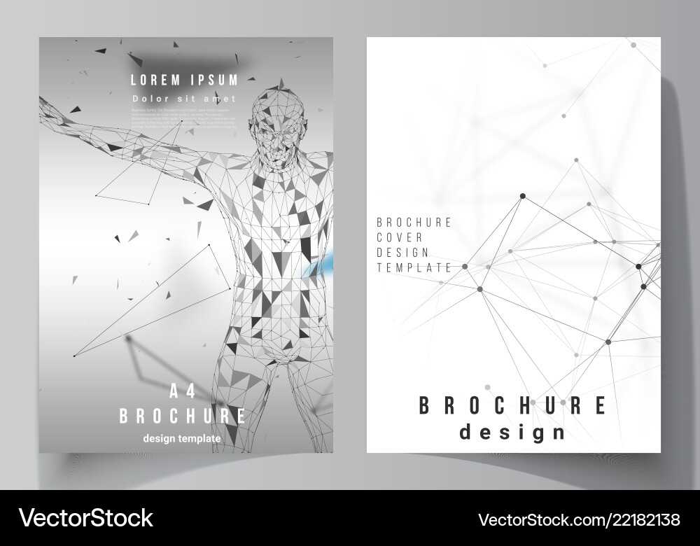 A4 Cover Mockups - Science & Tech vector image