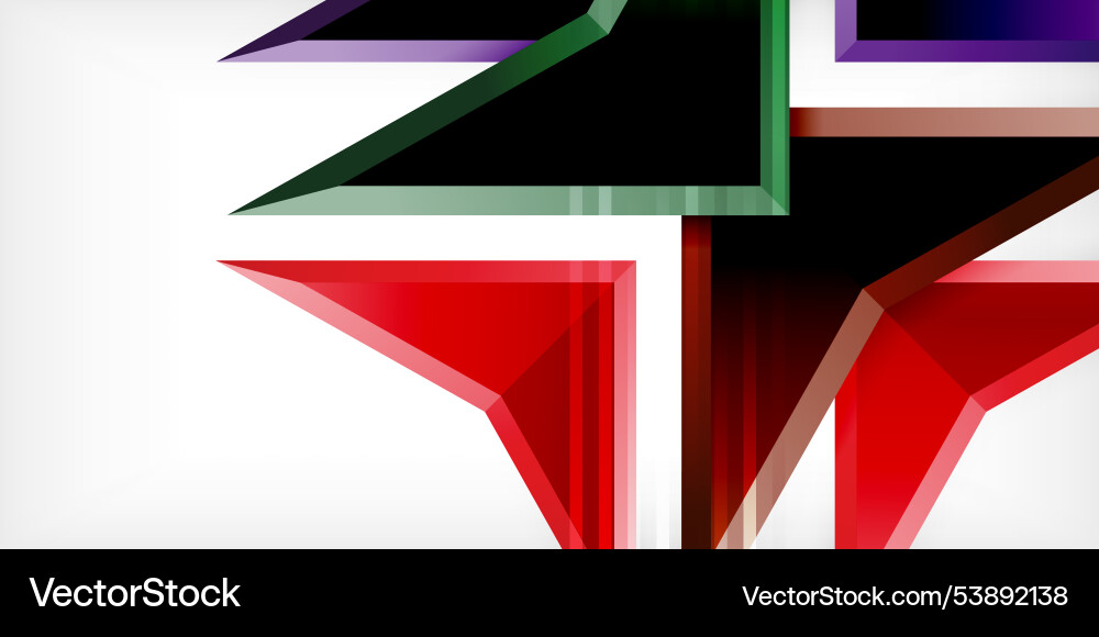 Abstract background color triangles and arrows Vector Image