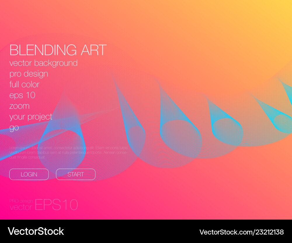 Abstract blend background template for web site vector image