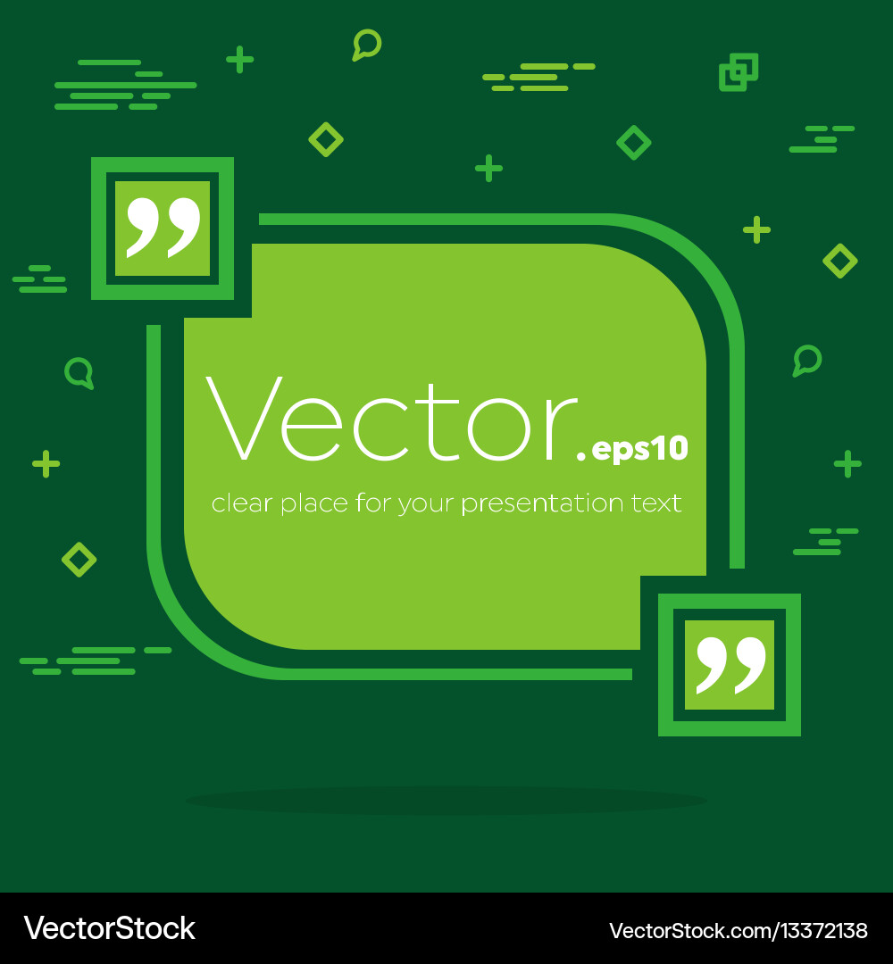 Abstract concept empty speech square quote Vector Image