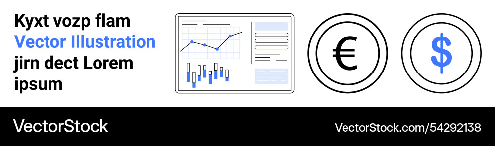 Business analytics with graph analysis Vector Image