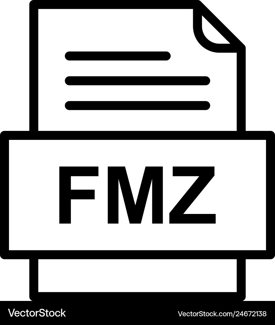 Fmz file document icon Vector Image
