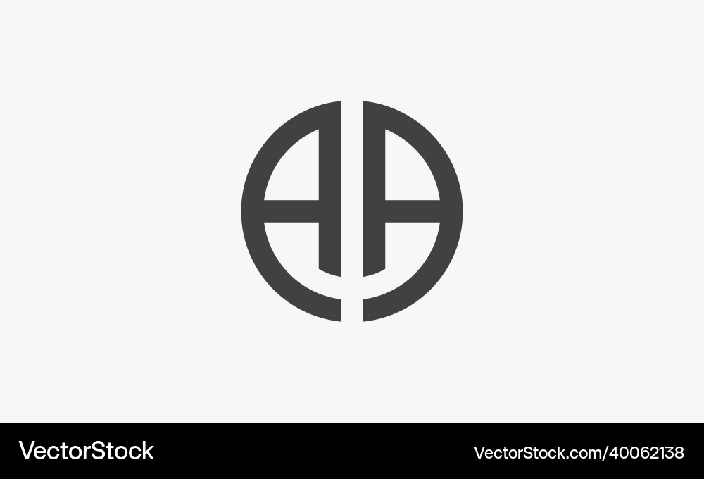 Kreisbuchstaben a oder aa logo concept isoliert Kreisbuchstaben a oder aa logo concept isoliert vektorbild