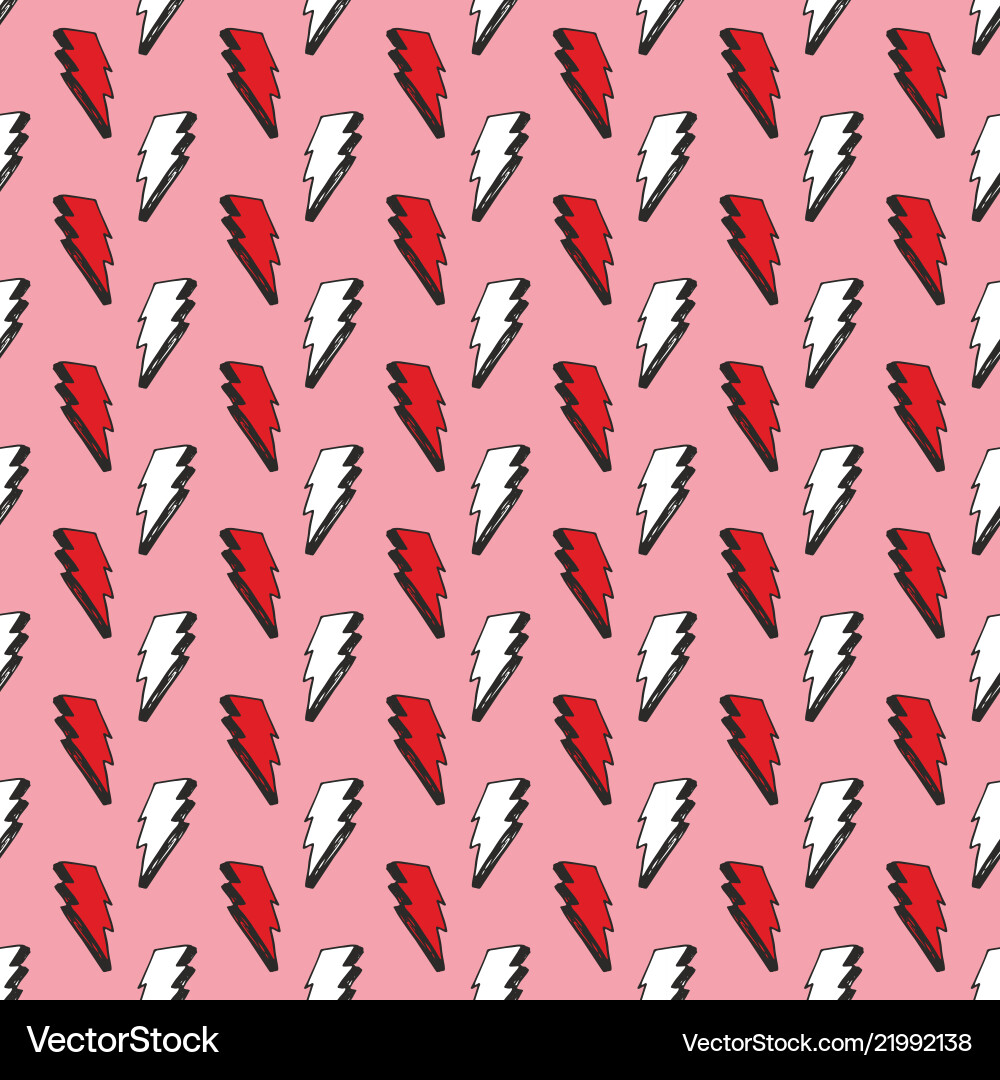 Lightning seamless pattern hand drawn sketched Lightning seamless pattern hand drawn sketched vector image