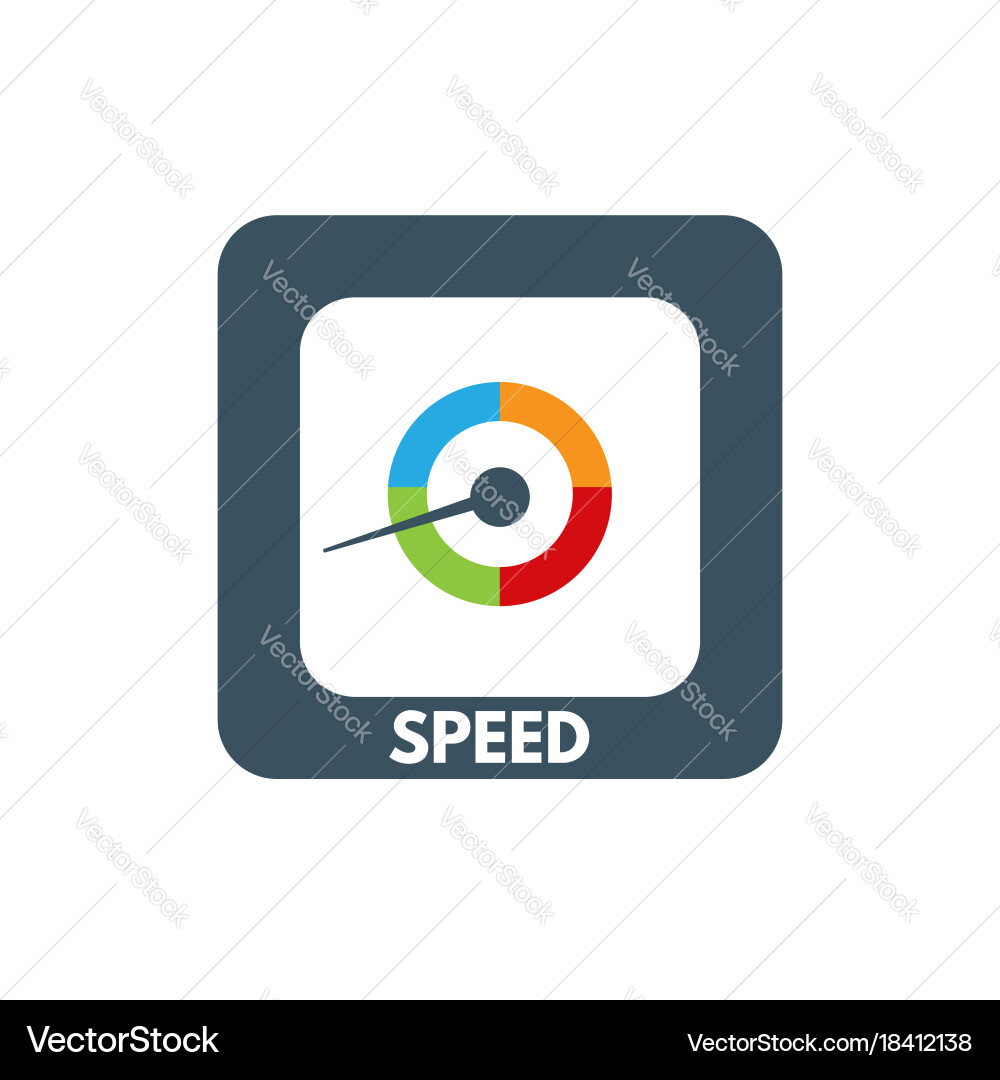 Loading speed gauge vector image
