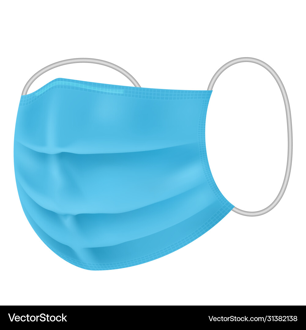 Medical protective mask isolated on white Medical protective mask isolated on white vector image