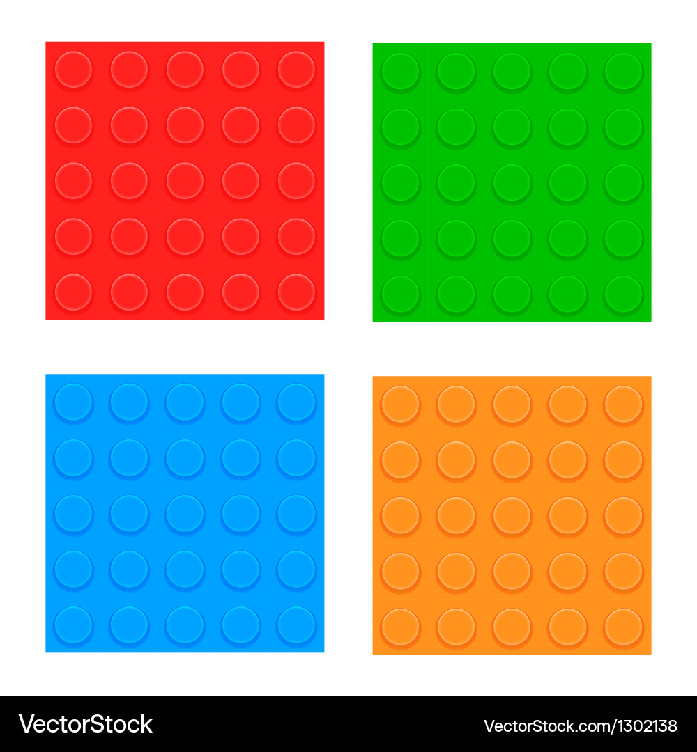 Plastic Blocks Pattern Set vector image