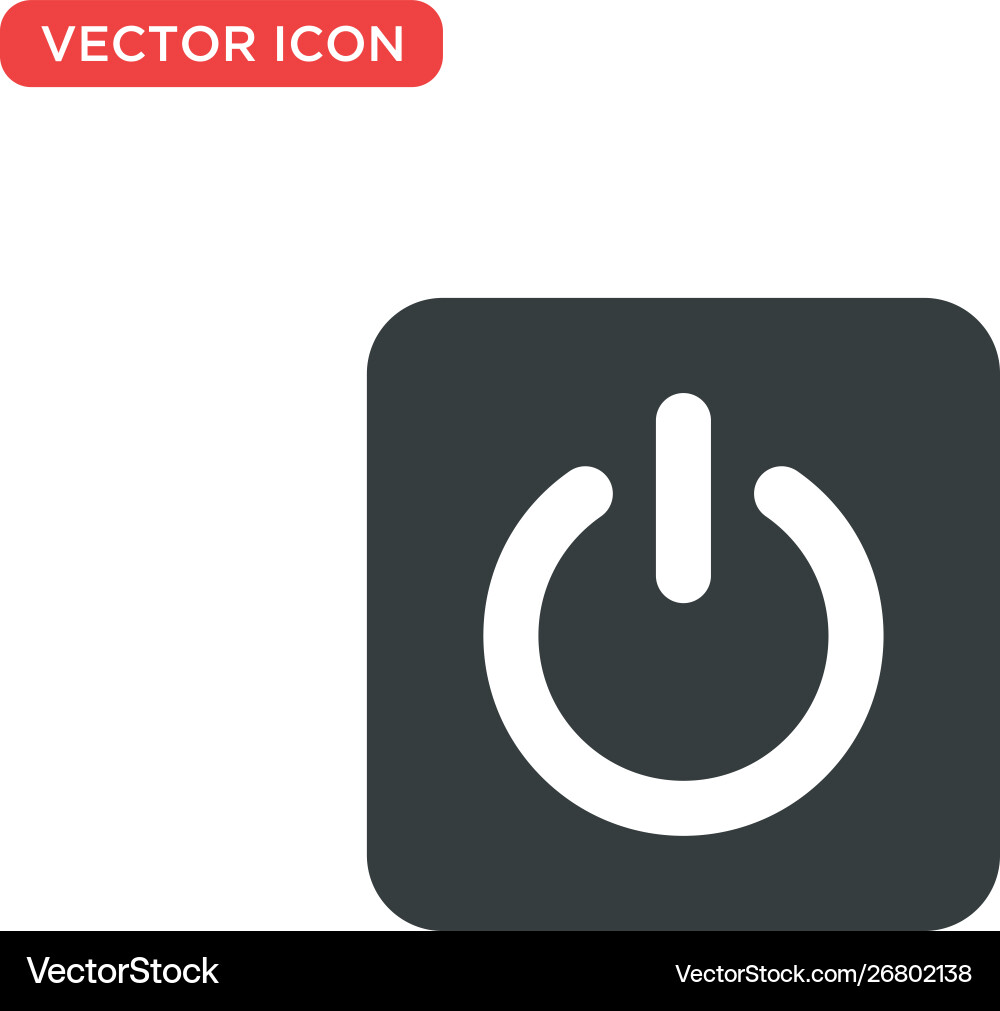 Power button icon design Power button icon design vector image
