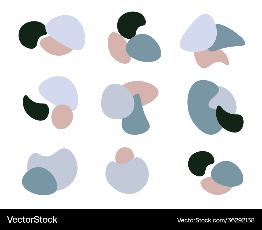 Random blob shapes vector image