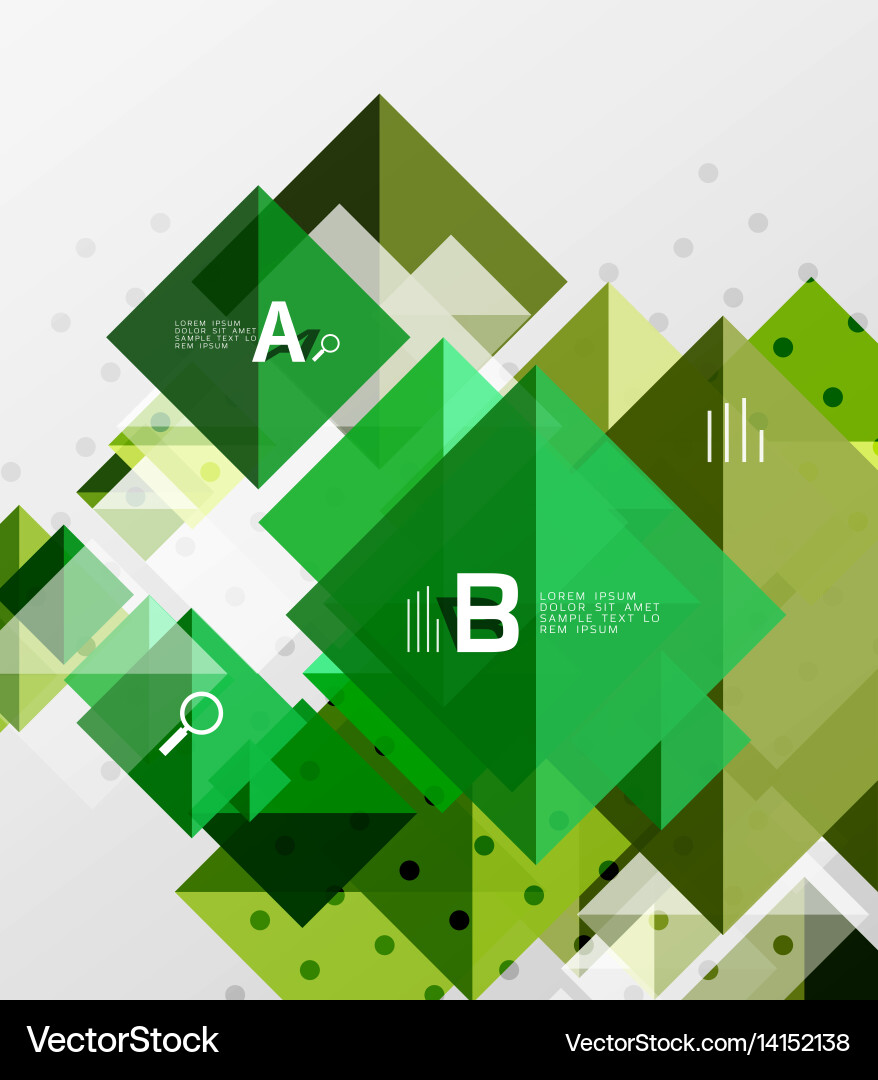 Repetition of overlapping color squares Vector Image