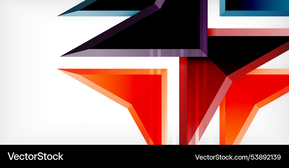 Abstract background color triangles and arrows Vector Image