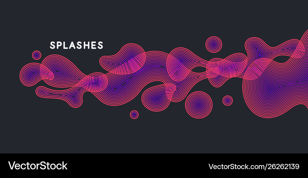 Abstract background with dynamic waves vector image