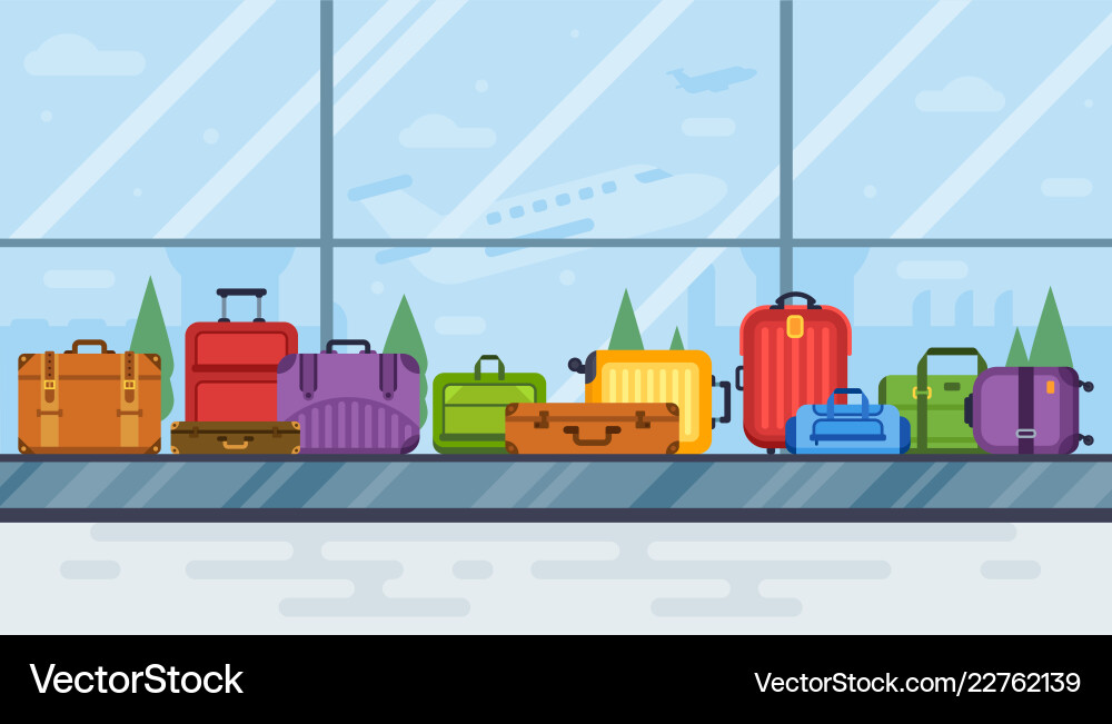 Airport Baggage Carousel Royalty Free Vector Image