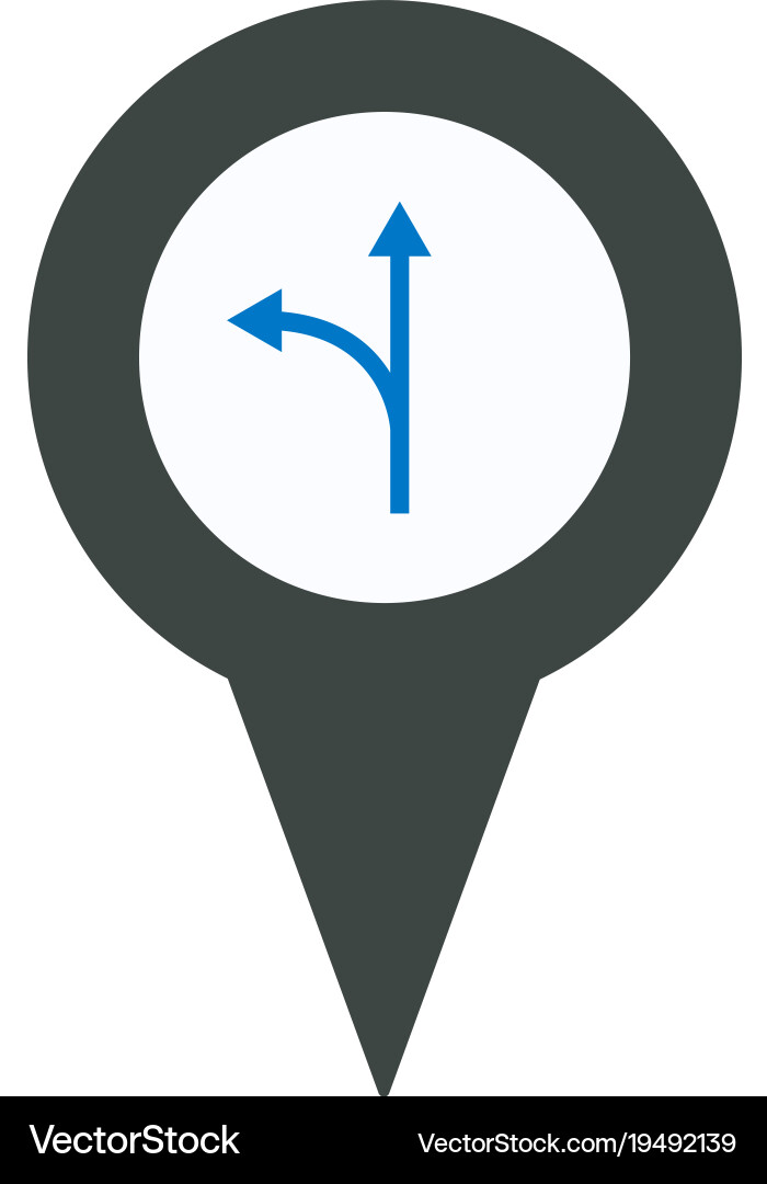 Arrow location marker pin place point pointer icon vector image