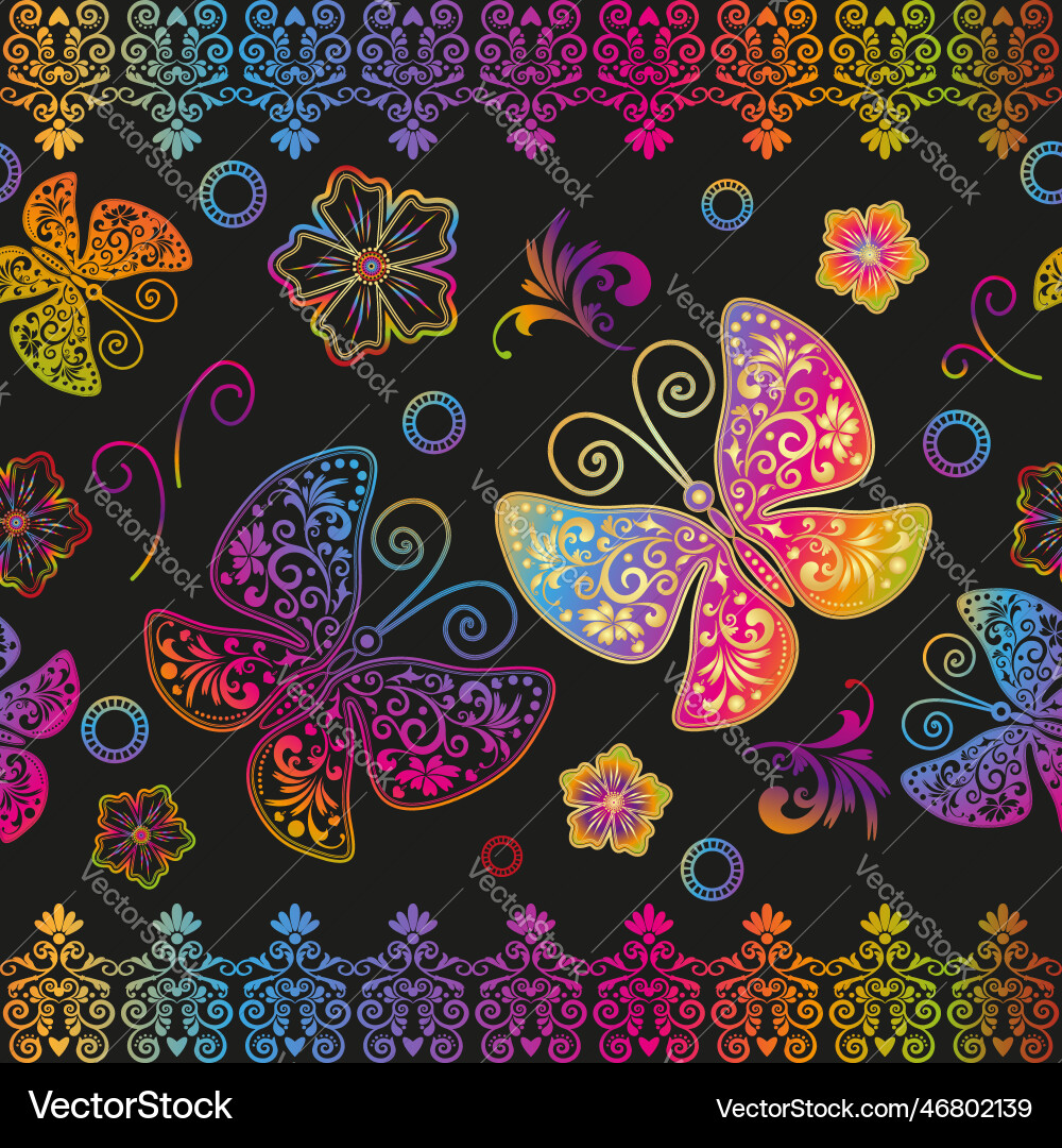 Colorful seamless spring gradient pattern vector image