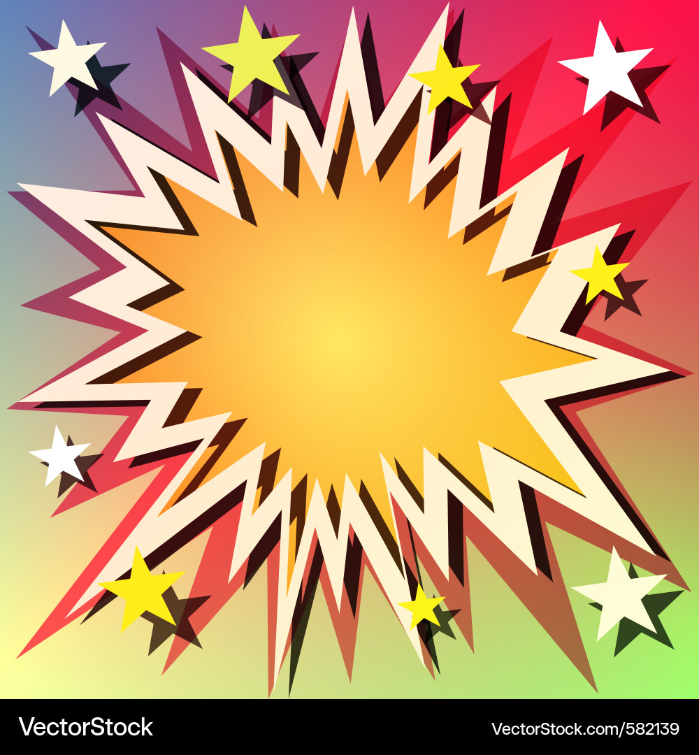 Dynamic Starburst Explosion vector image