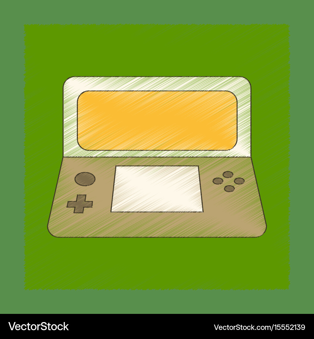 Flat shading style icon game console vector image