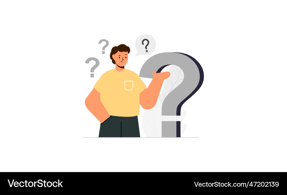 Question Definition Vector Frequently asked questions concept Royalty Free Vector Image