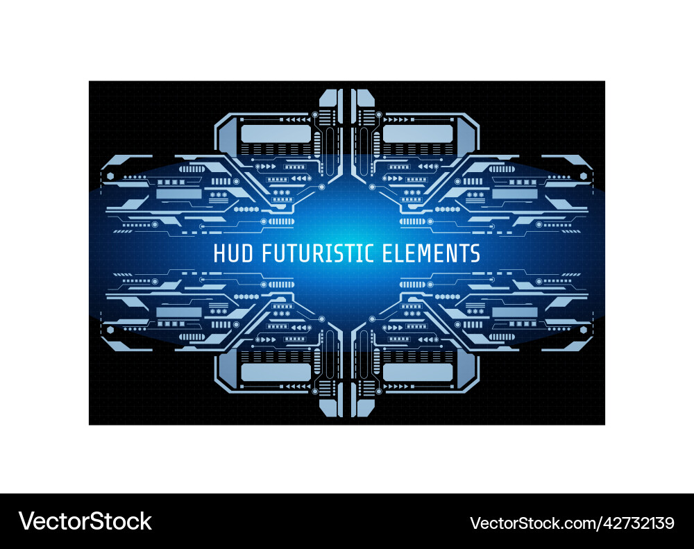 Hud futuristic elements infographic ui element Hud futuristic elements infographic ui element vector image