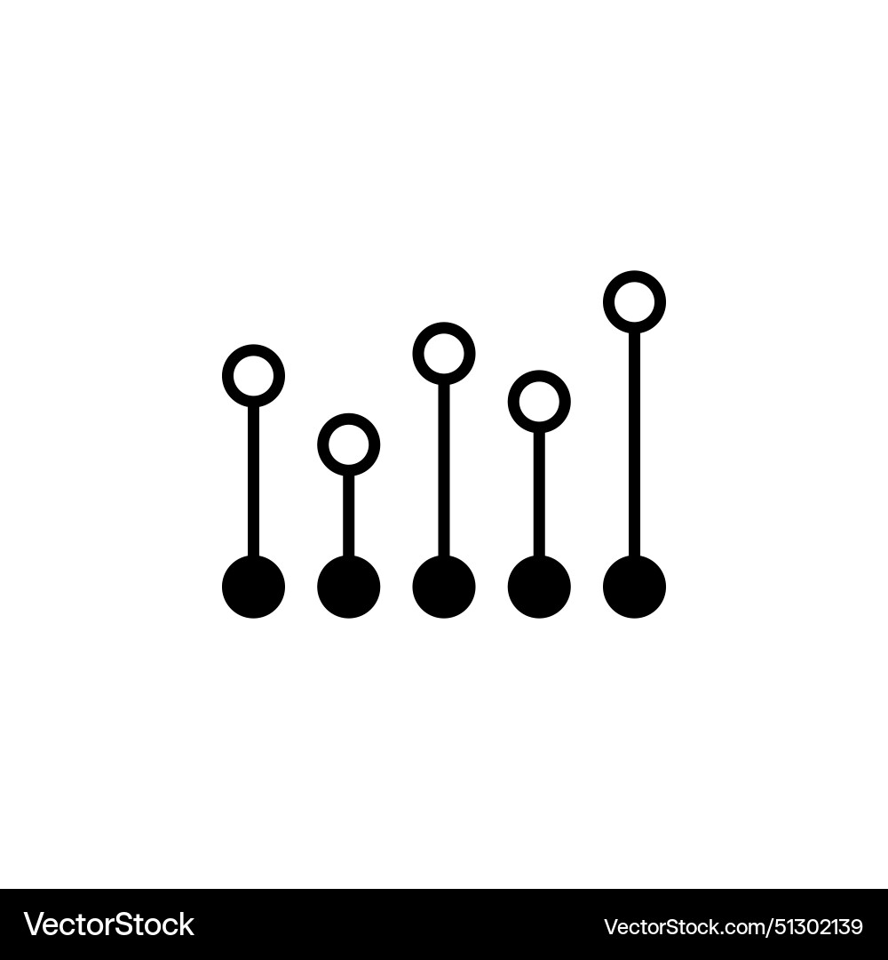 Music equalizer sound waves flat icon Royalty Free Vector