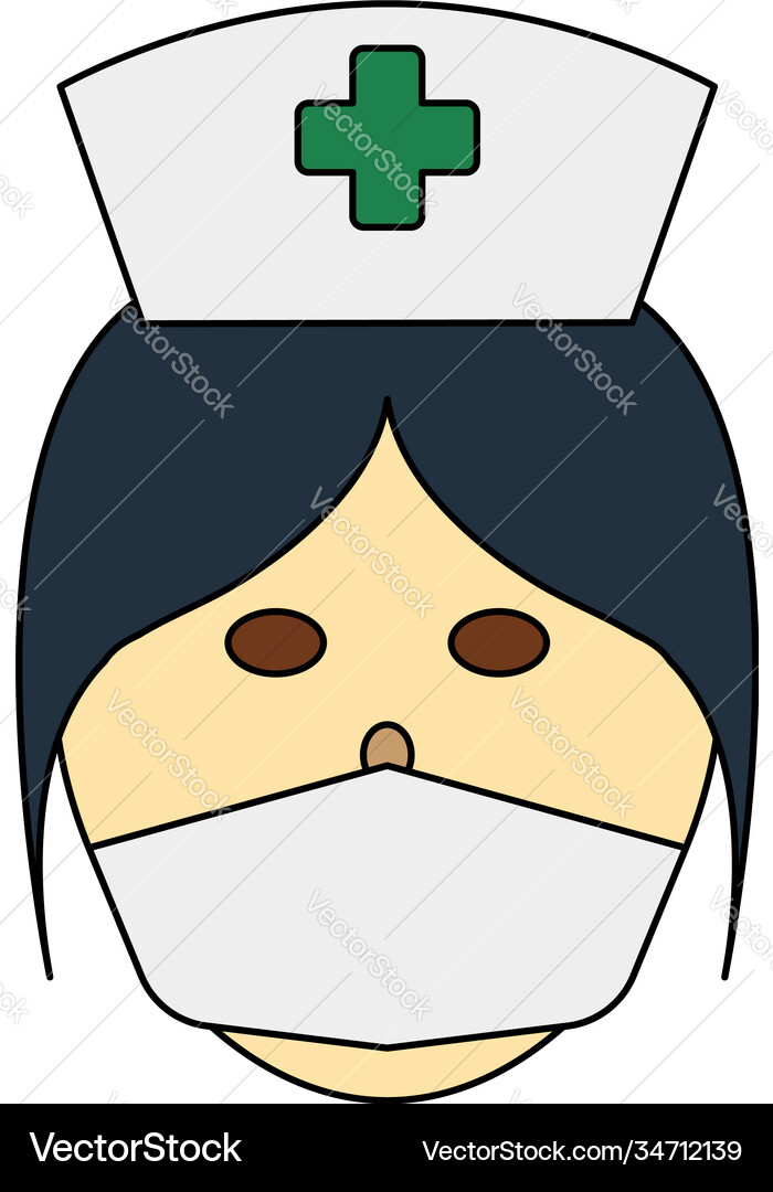 Nurse head icon Royalty Free Vector Image - VectorStock