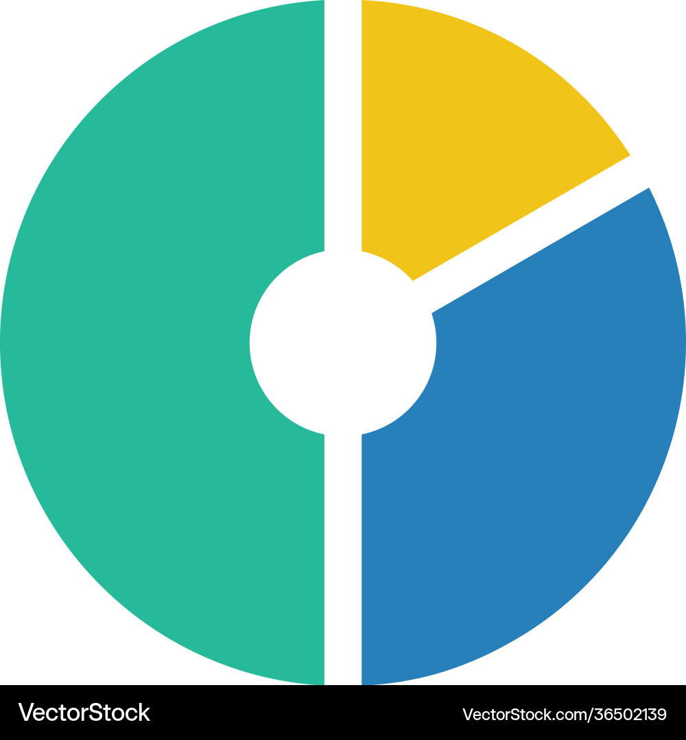 Pie chart icon graph diagram symbol for big data Pie chart icon graph diagram symbol for big data vector image