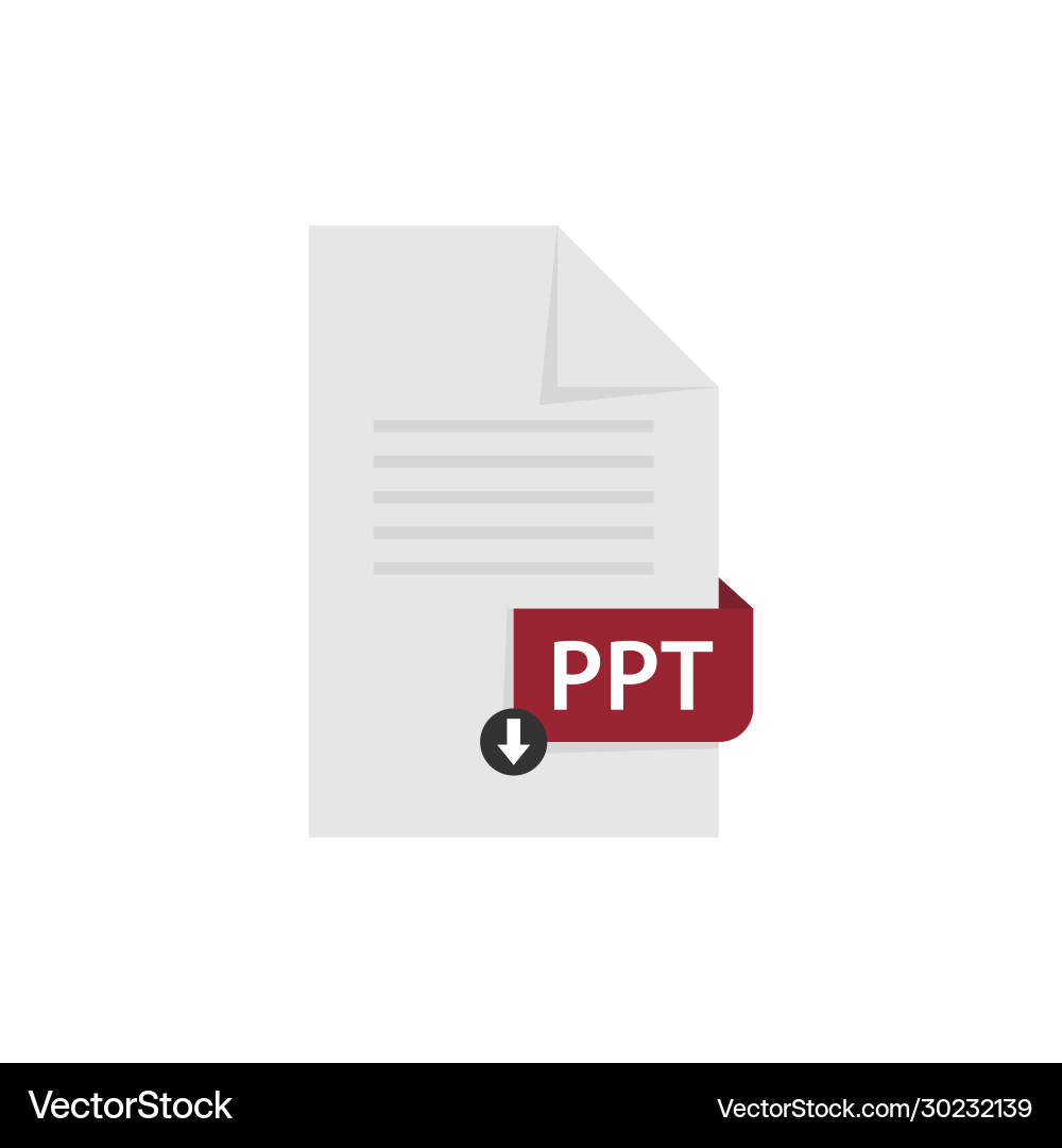 Ppt document download file format Vector Image