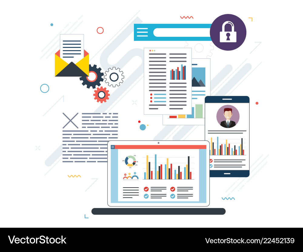 Project management and application development Project management and application development vector image