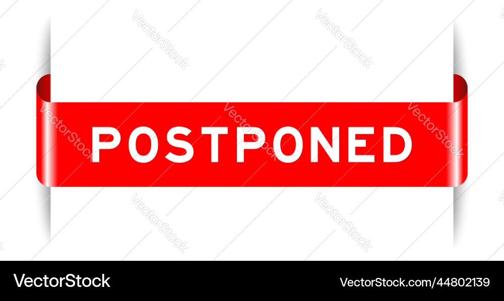Red color inserted label banner with word Red color inserted label banner with word vector image