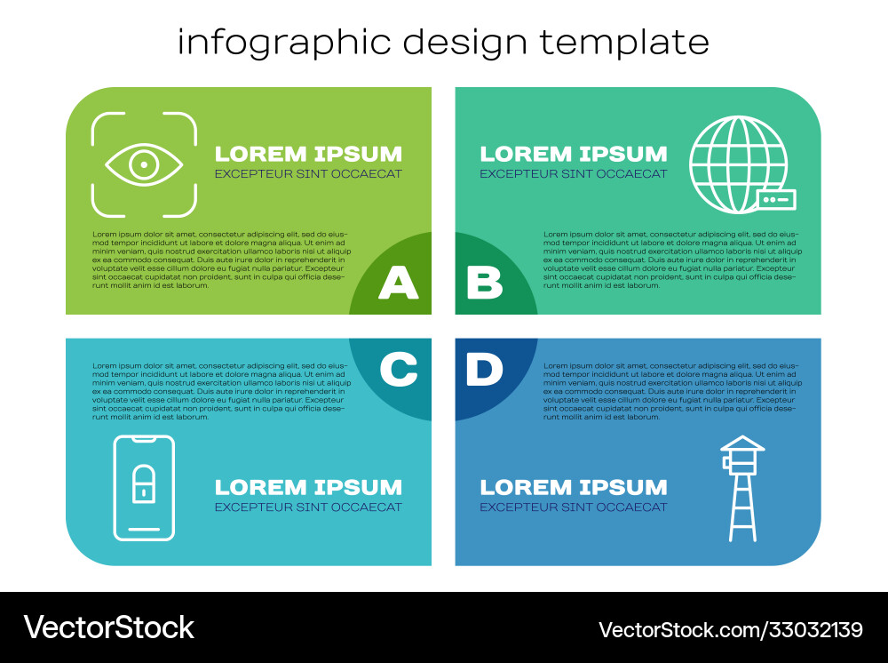 Set line mobile with closed padlock eye scan vector image