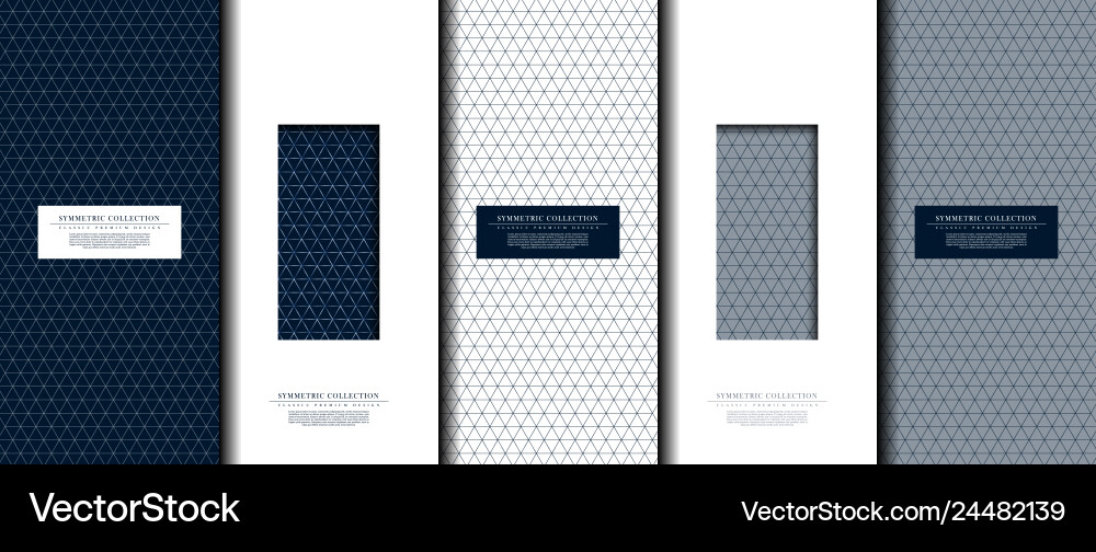Symmetric collection abstract pattern geometric Symmetric collection abstract pattern geometric vector image