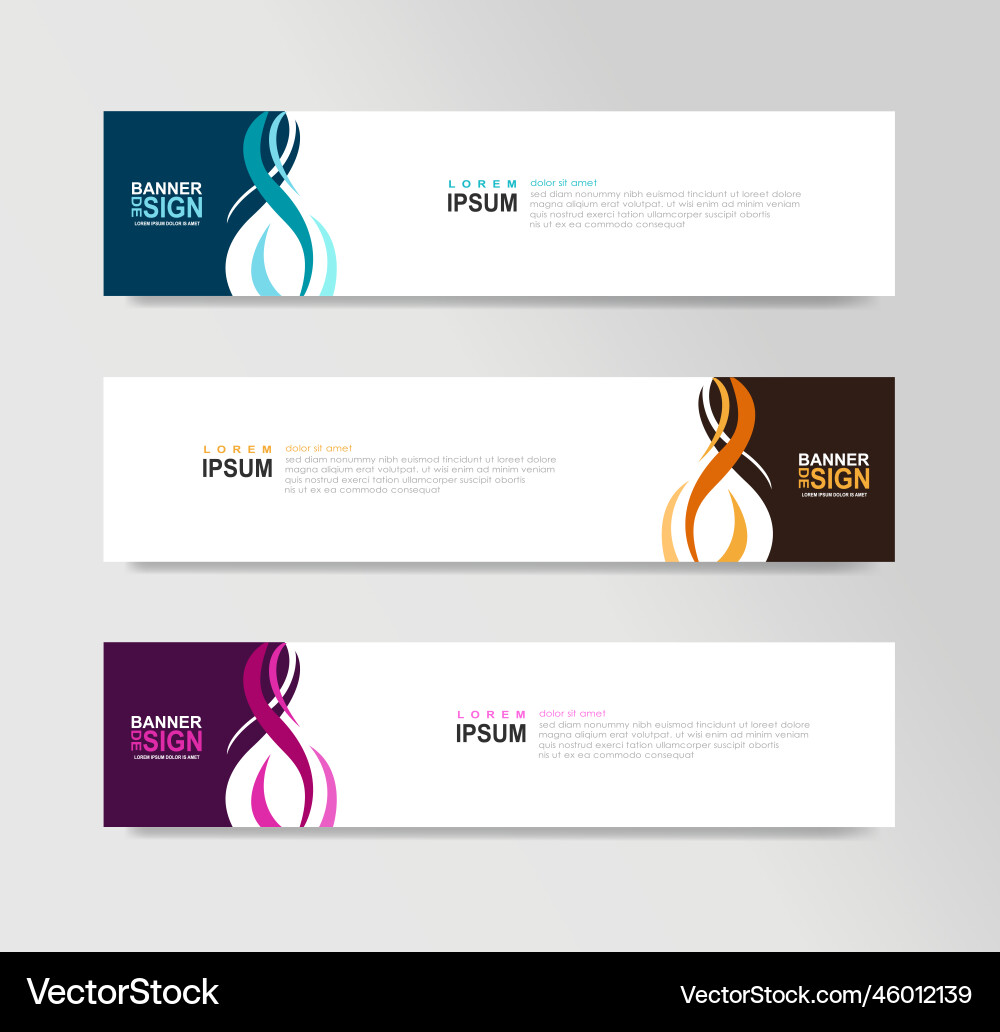 Templates of horizontal web banner website header Vector Image