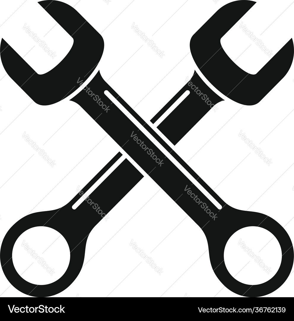 Tire fitting keys icon simple style Tire fitting keys icon simple style vector image