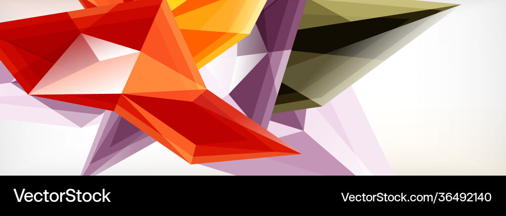 3d triangles and pyramids abstract Vector Image