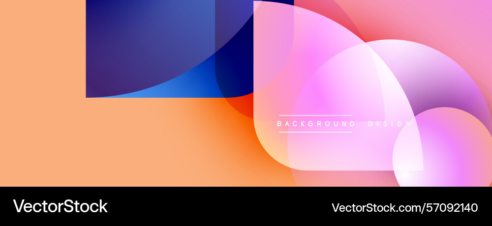 Abstract shapes overlap creating vibrant color Abstract shapes overlap creating vibrant color Vector Image