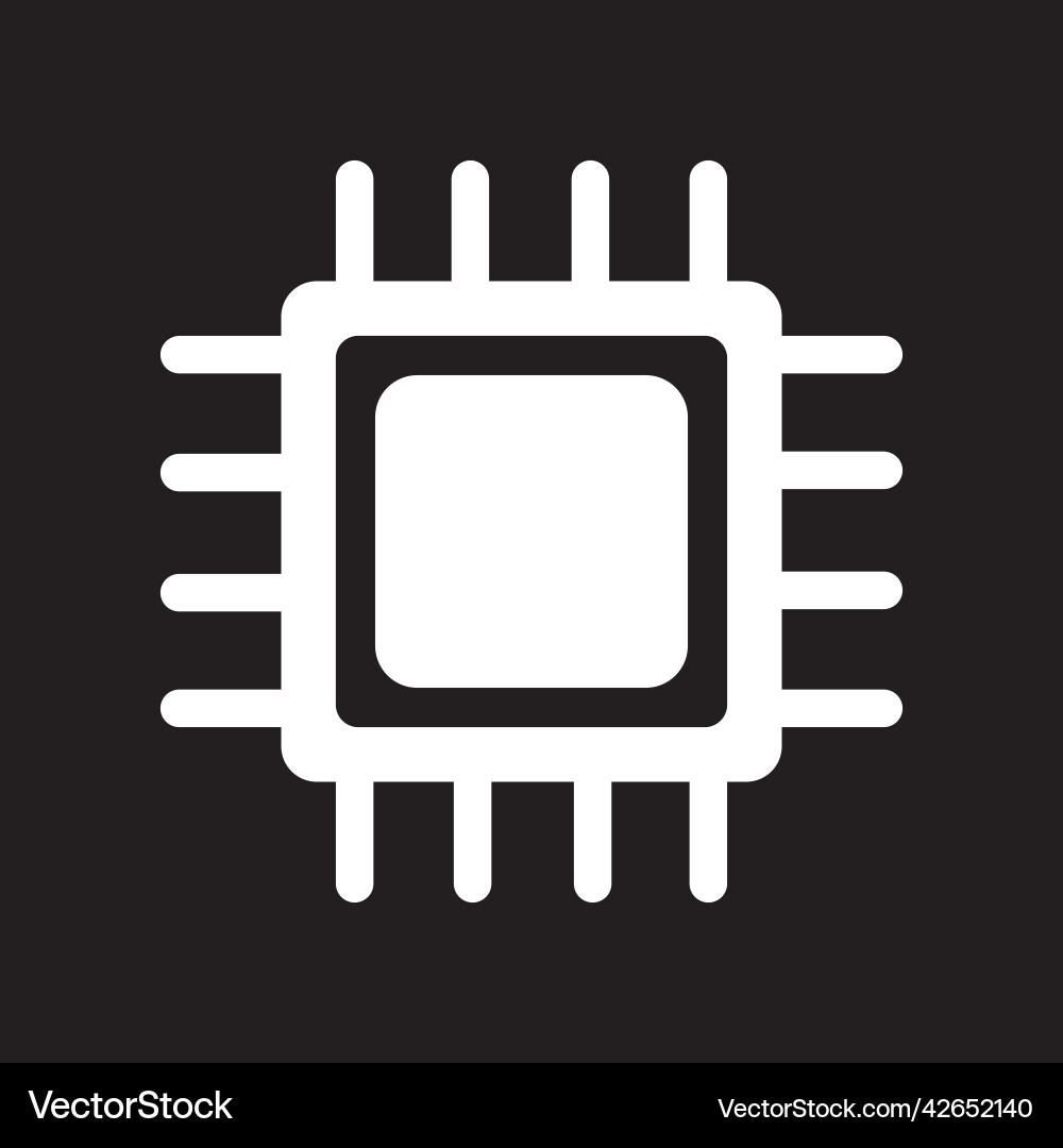 Chip icon (42652140) – Royalty-Free Vector | VectorStock